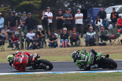 Alvaro Bautista, Alex Lowes, race 2, Australian WorldSBK, 25 February