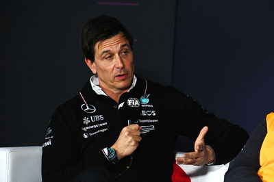 Toto Wolff (GER) Mercedes AMG F1 Shareholder and Executive Director in the FIA Press Conference. Formula 1 World