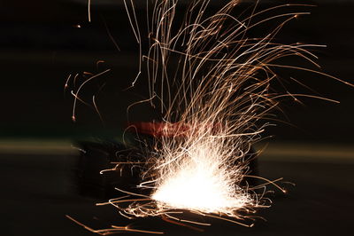 George Russell (GBR) Mercedes AMG F1 W15 sends sparks flying. Formula 1 World Championship, Rd 1, Bahrain Grand Prix,