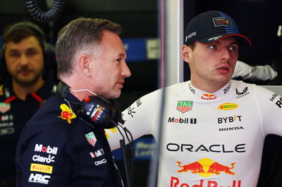 Max Verstappen (NLD) Red Bull Racing with Christian Horner (GBR) Red Bull Racing Team Principal. Formula 1 World