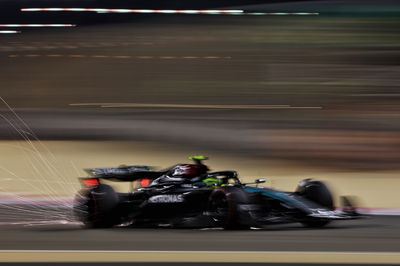 Lewis Hamilton (GBR) Mercedes AMG F1 W15 sends sparks flying. Formula 1 World Championship, Rd 1, Bahrain Grand Prix,