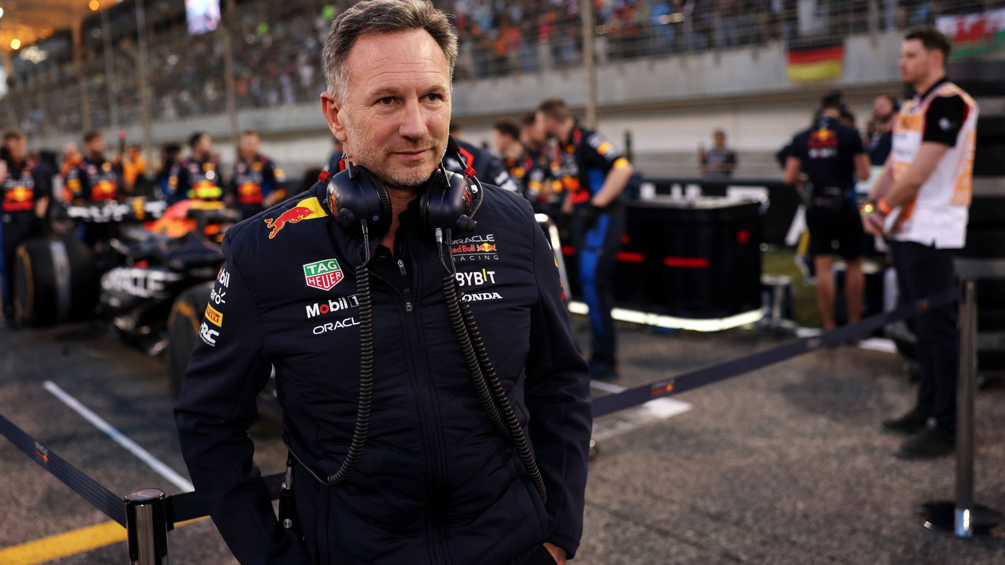 Christian Horner (GBR) Red Bull Racing Team Principal on the grid. Formula 1 World Championship, Rd 1, Bahrain Grand Prix,