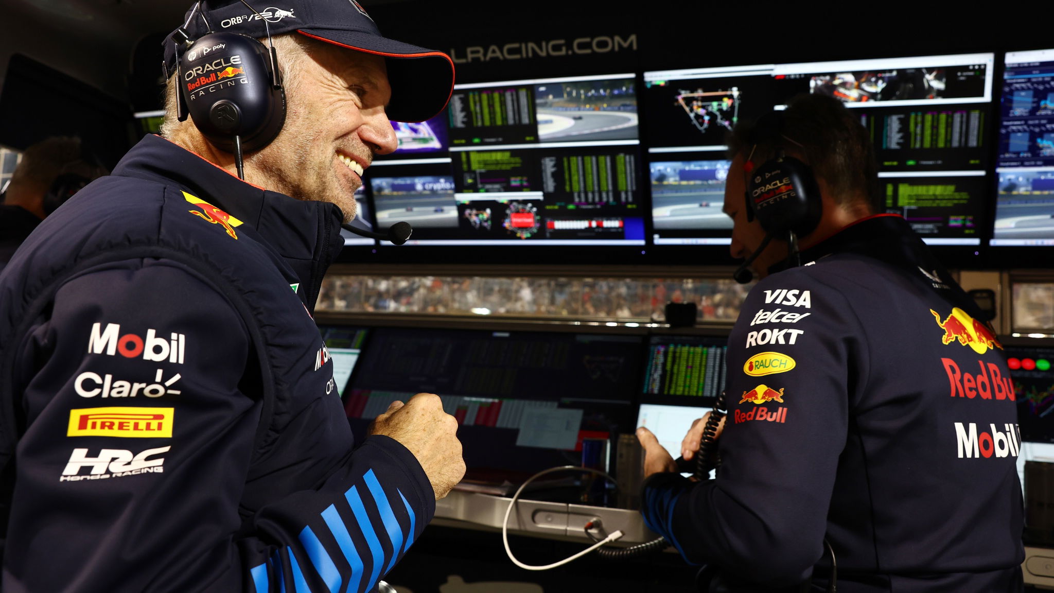 Adrian Newey (GBR) Red Bull Racing Chief Technical Officer celebrates at the end of the race. Formula 1 World