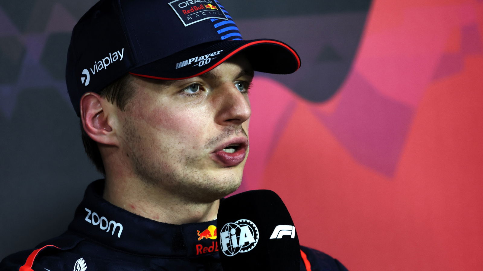 Max Verstappen (NLD) Red Bull Racing in the post qualifying FIA Press Conference. Formula 1 World Championship, Rd 2,