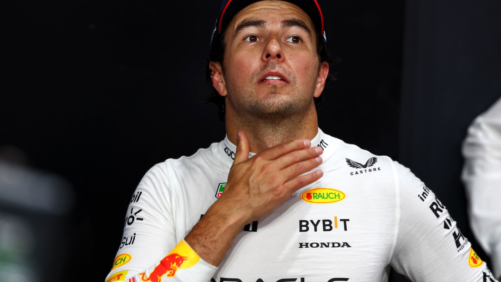 Sergio Perez (MEX) Red Bull Racing in qualifying parc ferme. Formula 1 World Championship, Rd 2, Saudi Arabian Grand Prix,