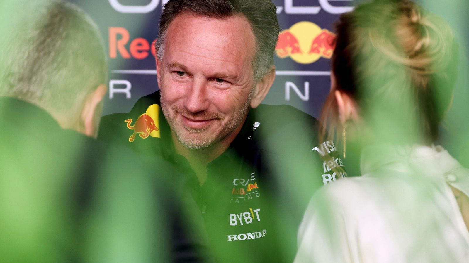 Christian Horner (GBR) Red Bull Racing Team Principal with wife Geri Horner (GBR) Singer. Formula 1 World Championship, Rd
