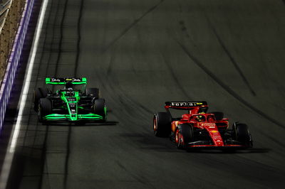 (L to R): Zhou Guanyu (CHN) Sauber C44 and Oliver Bearman (GBR) Ferrari SF-24 Reserve Driver battle for position. Formula