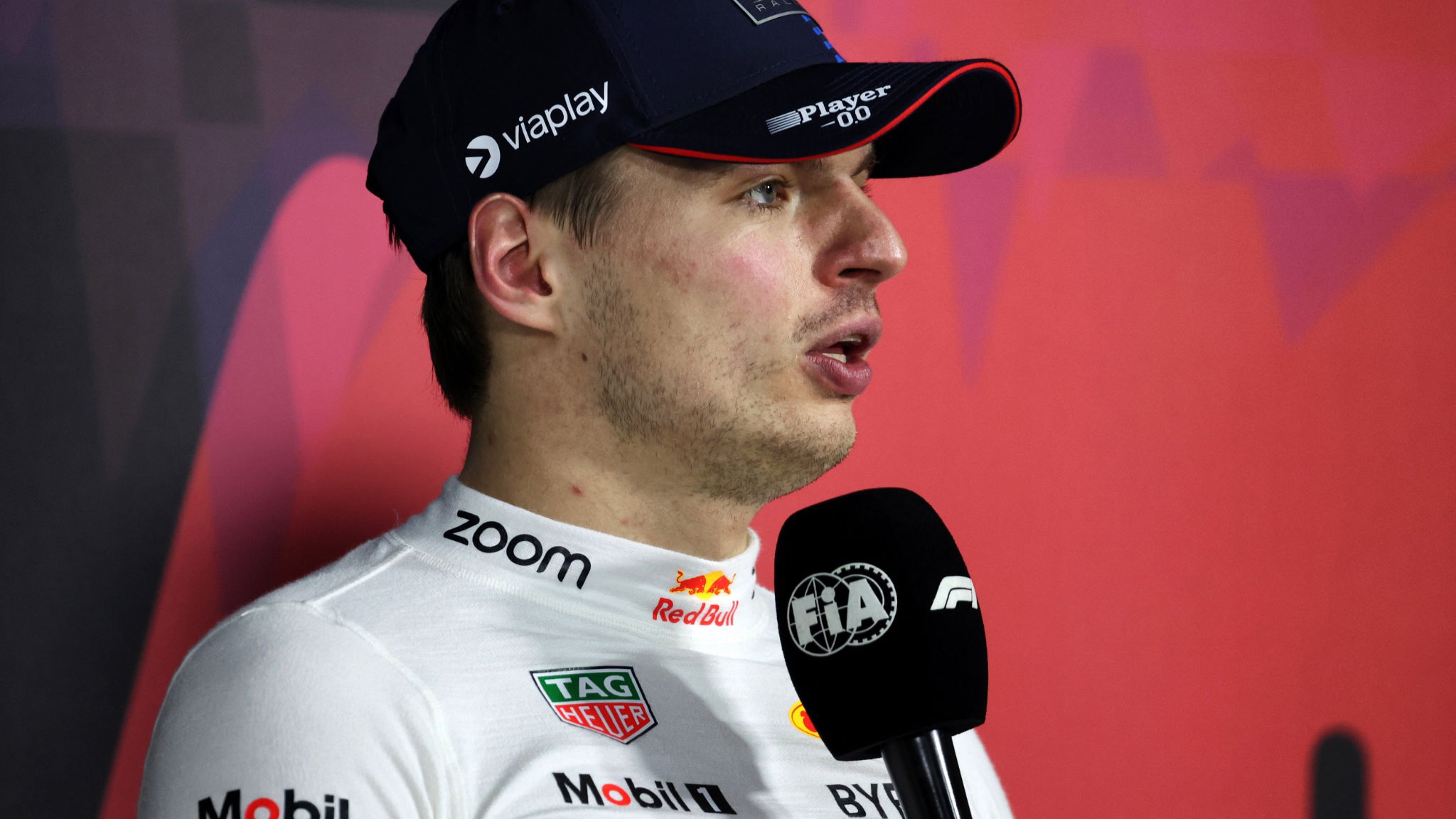 Max Verstappen (NLD) Red Bull Racing in the post race FIA Press Conference. Formula 1 World Championship, Rd 2, Saudi