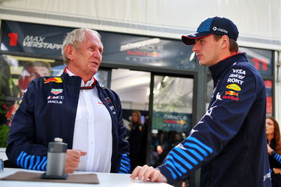 (L to R): Dr Helmut Marko (AUT) Red Bull Motorsport Consultant with Max Verstappen (NLD) Red Bull Racing. Formula 1 World