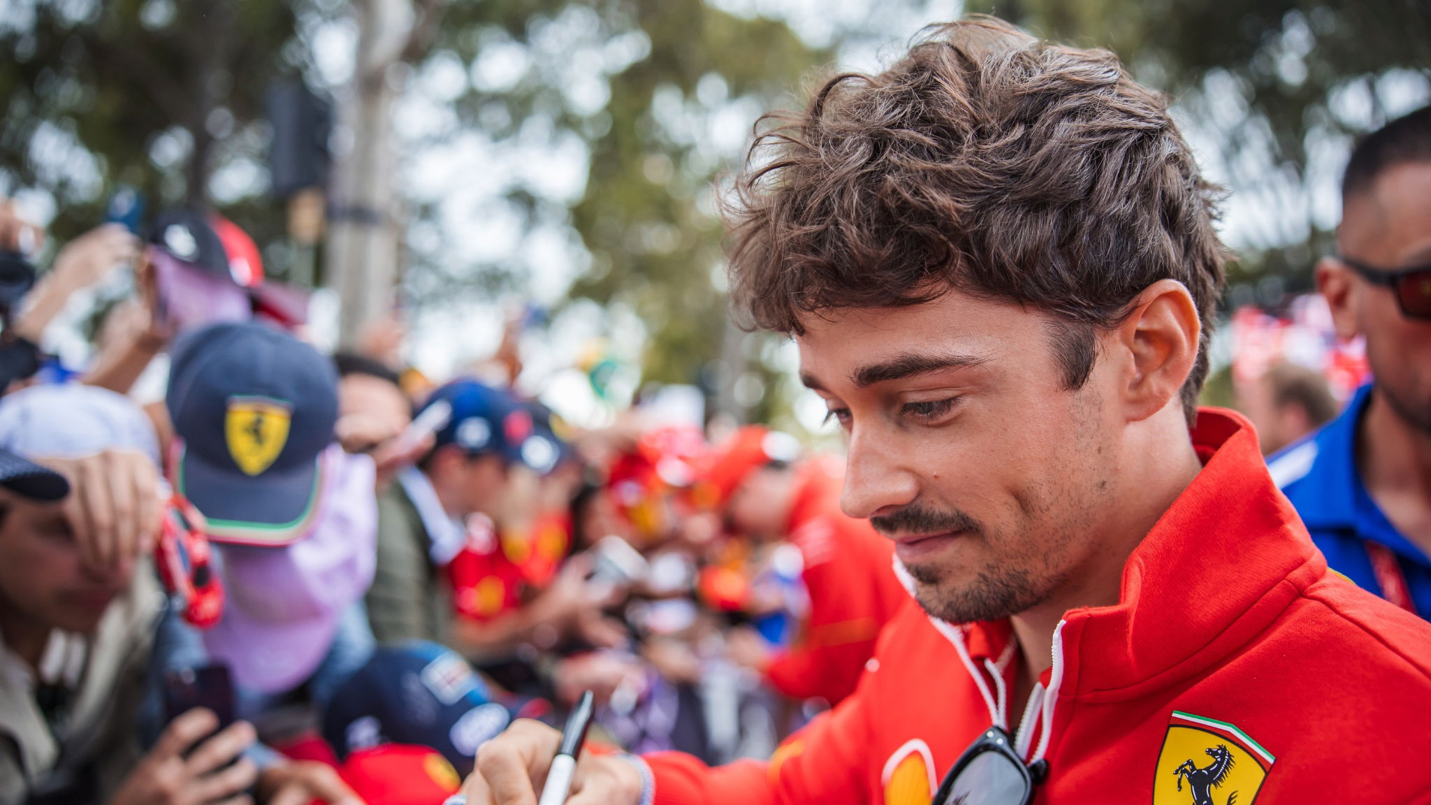 Charles Leclerc (MON) Ferrari with fans. Formula 1 World Championship, Rd 3, Australian Grand Prix, Albert Park,