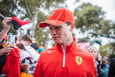 Oliver Bearman (GBR) Ferrari Reserve Driver with fans. Formula 1 World Championship, Rd 3, Australian Grand Prix, Albert