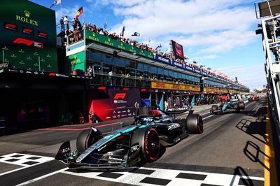 George Russell (GBR) Mercedes AMG F1 W15 leaves the pits. Formula 1 World Championship, Rd 3, Australian Grand Prix,