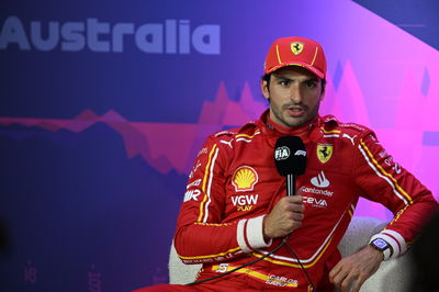 Carlos Sainz Jr (ESP) Ferrari in the post qualifying FIA Press Conference. Formula 1 World Championship, Rd 3, Australian