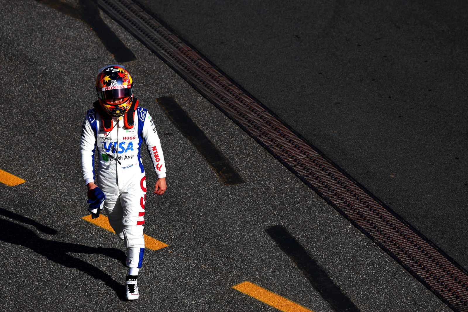 Yuki Tsunoda (JPN) RB in qualifying parc ferme. Formula 1 World Championship, Rd 3, Australian Grand Prix, Albert Park,