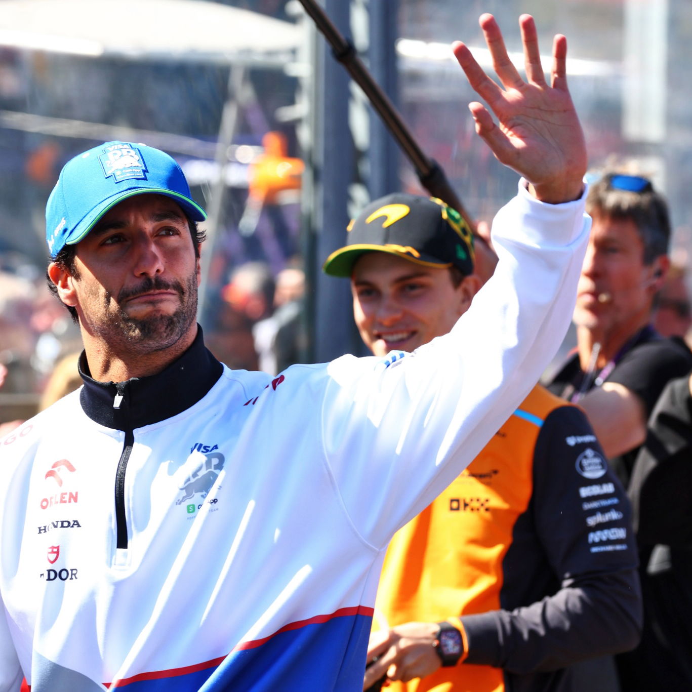 Daniel Ricciardo (AUS) RB on the drivers' parade. Formula 1 World Championship, Rd 3, Australian Grand Prix, Albert Park,