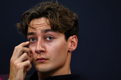 George Russell (GBR) Mercedes AMG F1 in the FIA Press Conference. Formula 1 World Championship, Rd 4, Japanese Grand Prix,