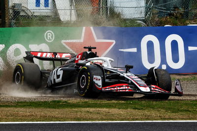 Kevin Magnussen (DEN) Haas VF-24 recovers from a spin. Formula 1 World Championship, Rd 4, Japanese Grand Prix, Suzuka,