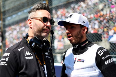 Pierre Gasly (FRA) Alpine F1 Team on the grid with Julian Rouse (GBR) Alpine F1 Team Sporting Director. Formula 1 World