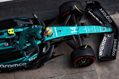 Fernando Alonso (ESP) Aston Martin F1 Team AMR24 in qualifying parc ferme. Formula 1 World Championship, Rd 5, Chinese