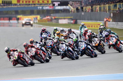 Alvaro Bautista, Nicolo Bulega, Andrea Locatelli, Remy Gardner, Jonathan Rea, Race start, Race2, Dutch WorldSBK, 21 April