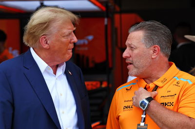 (L to R): Donald Trump (USA) Politician and Businesman with Zak Brown (USA) McLaren Executive Director. Formula 1 World