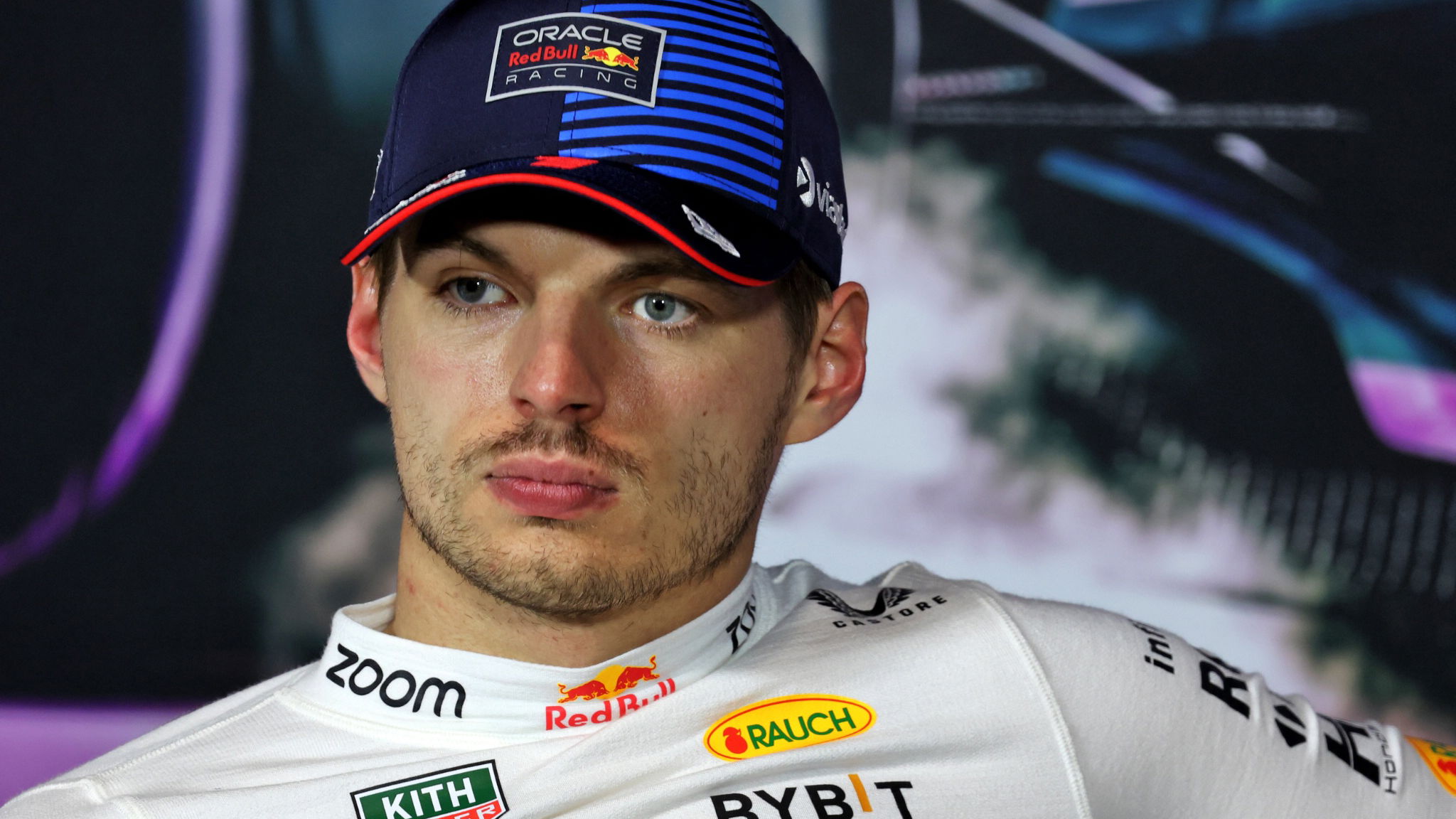 Max Verstappen (NLD) Red Bull Racing in the post race FIA Press Conference. Formula 1 World Championship, Rd 6, Miami