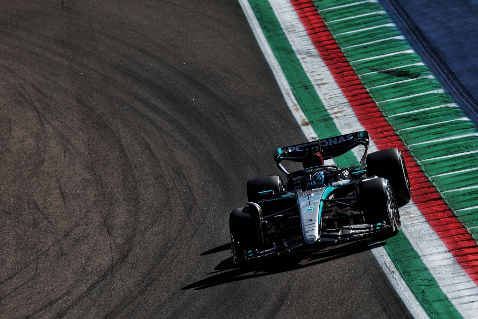 George Russell (GBR) Mercedes AMG F1 W15. Formula 1 World Championship, Rd 7, Emilia Romagna Grand Prix, Imola, Italy,