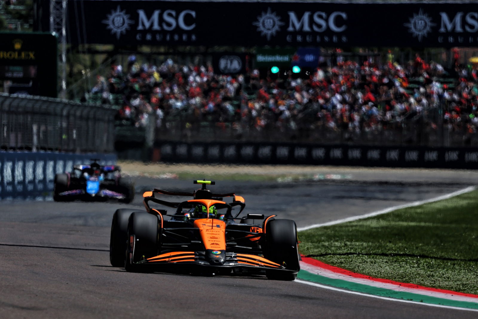 Lando Norris (GBR) McLaren MCL38. Formula 1 World Championship, Rd 7, Emilia Romagna Grand Prix, Imola, Italy, Qualifying