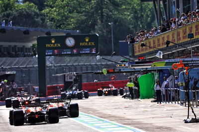 Oscar Piastri (AUS) McLaren MCL38 leaves the pits. Formula 1 World Championship, Rd 7, Emilia Romagna Grand Prix, Imola,