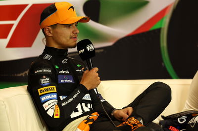 Lando Norris (GBR) McLaren in the post race FIA Press Conference. Formula 1 World Championship, Rd 7, Emilia Romagna Grand