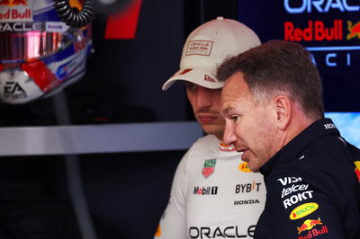 Christian Horner (GBR) Red Bull Racing Team Principal with Max Verstappen (NLD) Red Bull Racing. Formula 1 World