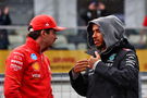 (L to R): Charles Leclerc (MON) Ferrari with Lewis Hamilton (GBR) Mercedes AMG F1 on the drivers' parade. Formula 1 World