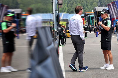 (L to R): James Vowles (GBR) Williams Racing Team Principal with Valtteri Bottas (FIN) Sauber. Formula 1 World