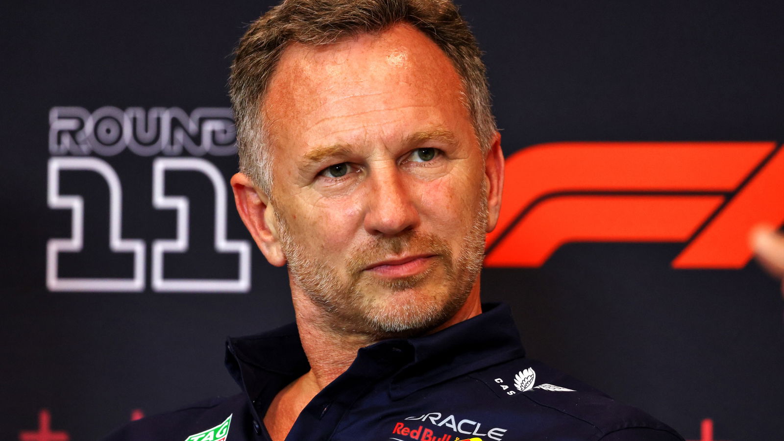 Christian Horner (GBR) Red Bull Racing Team Principal in the FIA Press Conference. Formula 1 World Championship, Rd 11,