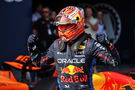 Max Verstappen (NLD) Red Bull Racing celebrates his pole position in qualifying parc ferme. Formula 1 World Championship,