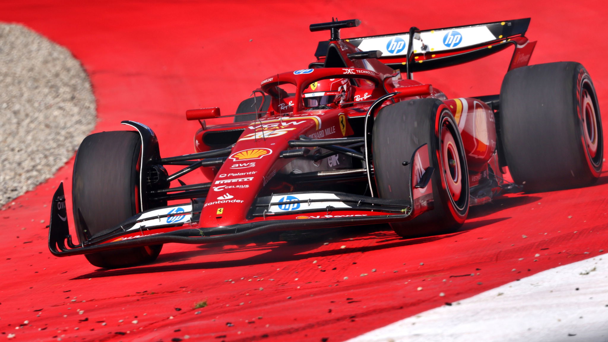 Charles Leclerc (MON) Ferrari SF-24 runs wide in qualifying. Formula 1 World Championship, Rd 11, Austrian Grand Prix,