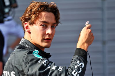 George Russell (GBR) Mercedes AMG F1 in qualifying parc ferme. Formula 1 World Championship, Rd 11, Austrian Grand Prix,