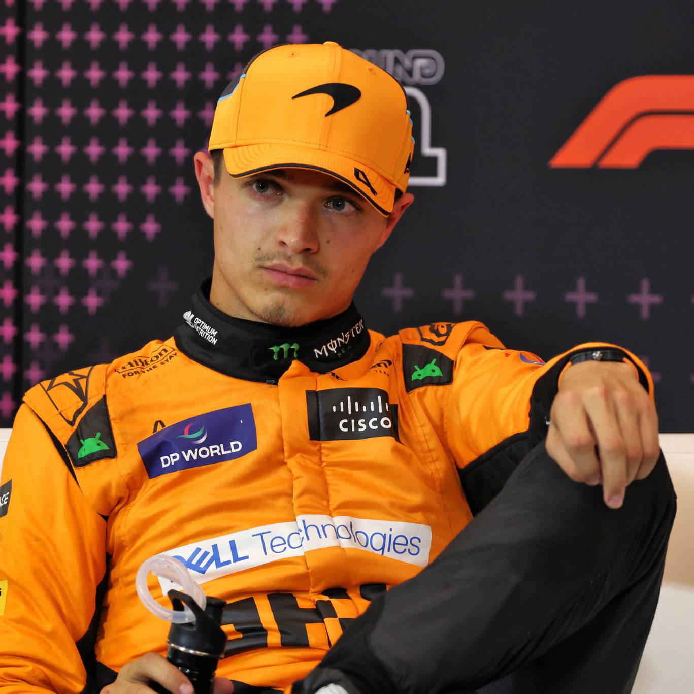 Lando Norris (GBR) McLaren, in the post qualifying FIA Press Conference. Formula 1 World Championship, Rd 11, Austrian