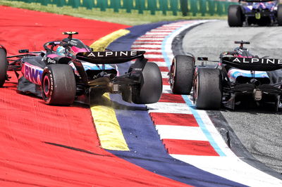 Pierre Gasly (FRA) Alpine F1 Team A524 and Esteban Ocon (FRA) Alpine F1 Team A524 battle for position. Formula 1 World