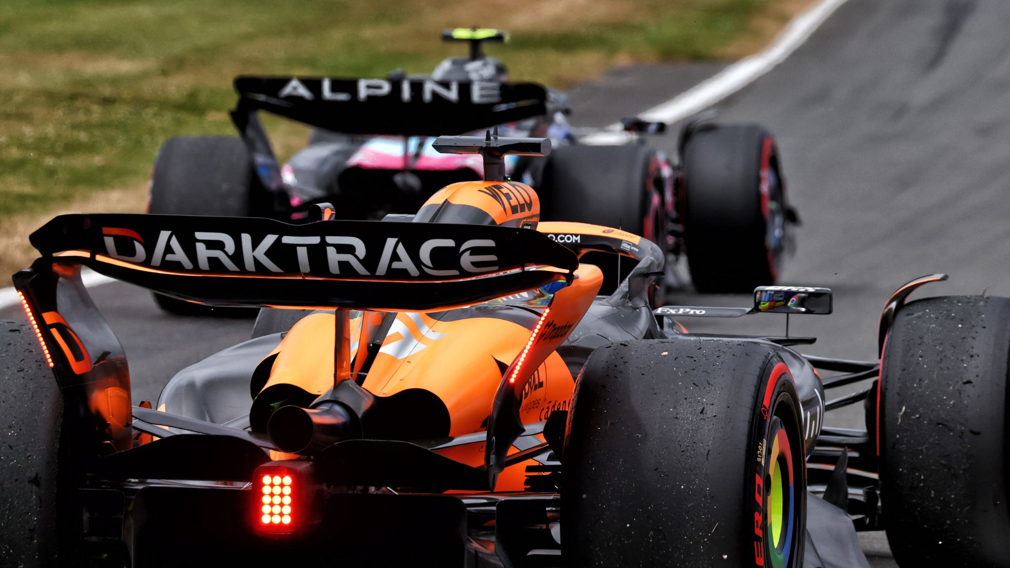 Oscar Piastri (AUS) McLaren MCL38 stops in the pit lane. Formula 1 World Championship, Rd 12, British Grand Prix,