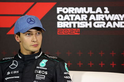 George Russell (GBR) Mercedes AMG F1 in the post qualifying FIA Press Conference. Formula 1 World Championship, Rd 12,