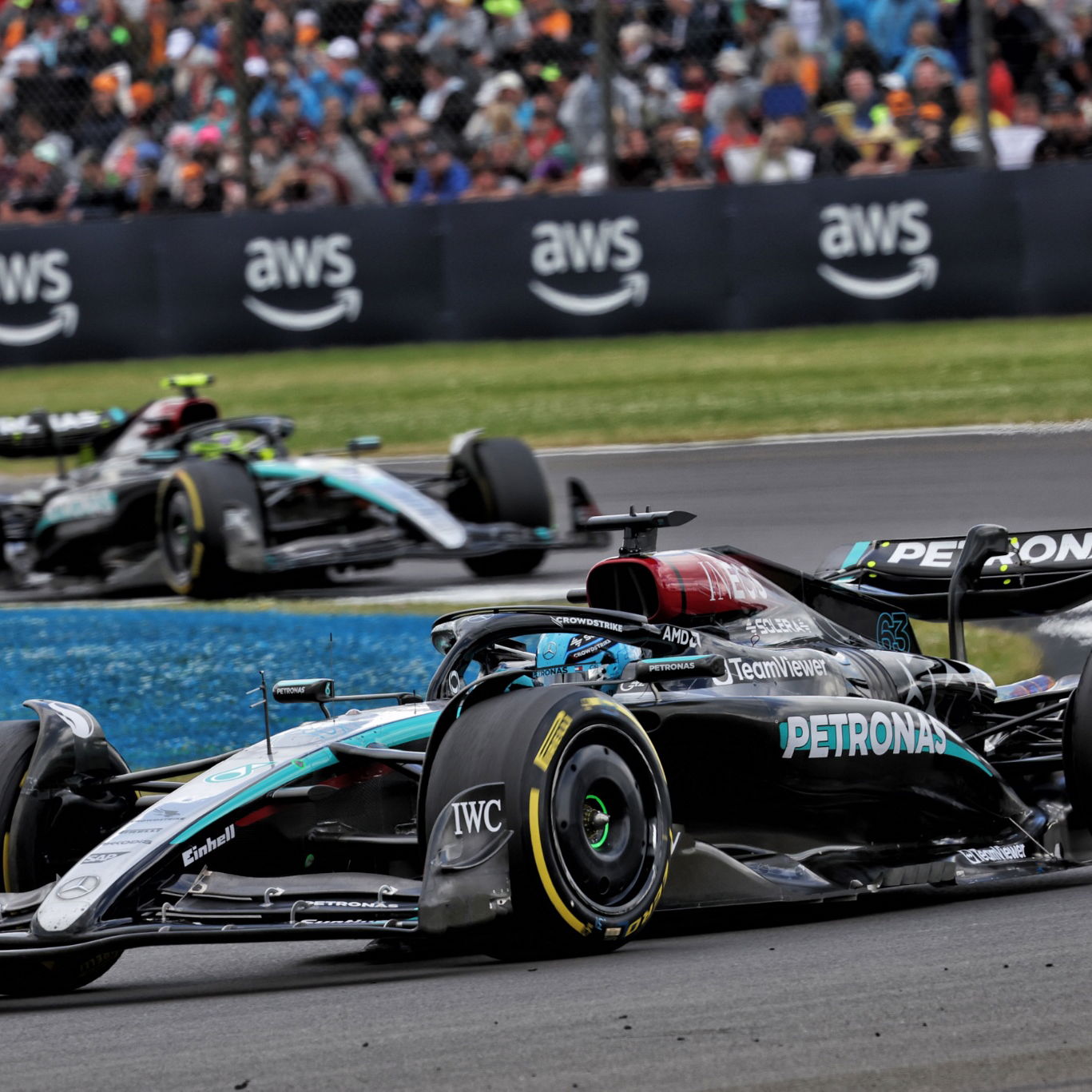 George Russell (GBR) Mercedes AMG F1 W15. Formula 1 World Championship, Rd 12, British Grand Prix, Silverstone, England,