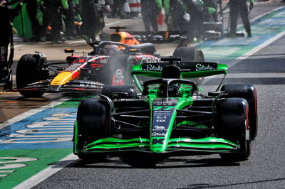 Valtteri Bottas (FIN) Sauber C44 makes a pit stop. Formula 1 World Championship, Rd 12, British Grand Prix, Silverstone,