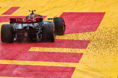 Lewis Hamilton (GBR) Mercedes AMG F1 W15 runs wide. Formula 1 World Championship, Rd 13, Hungarian Grand Prix, Budapest,