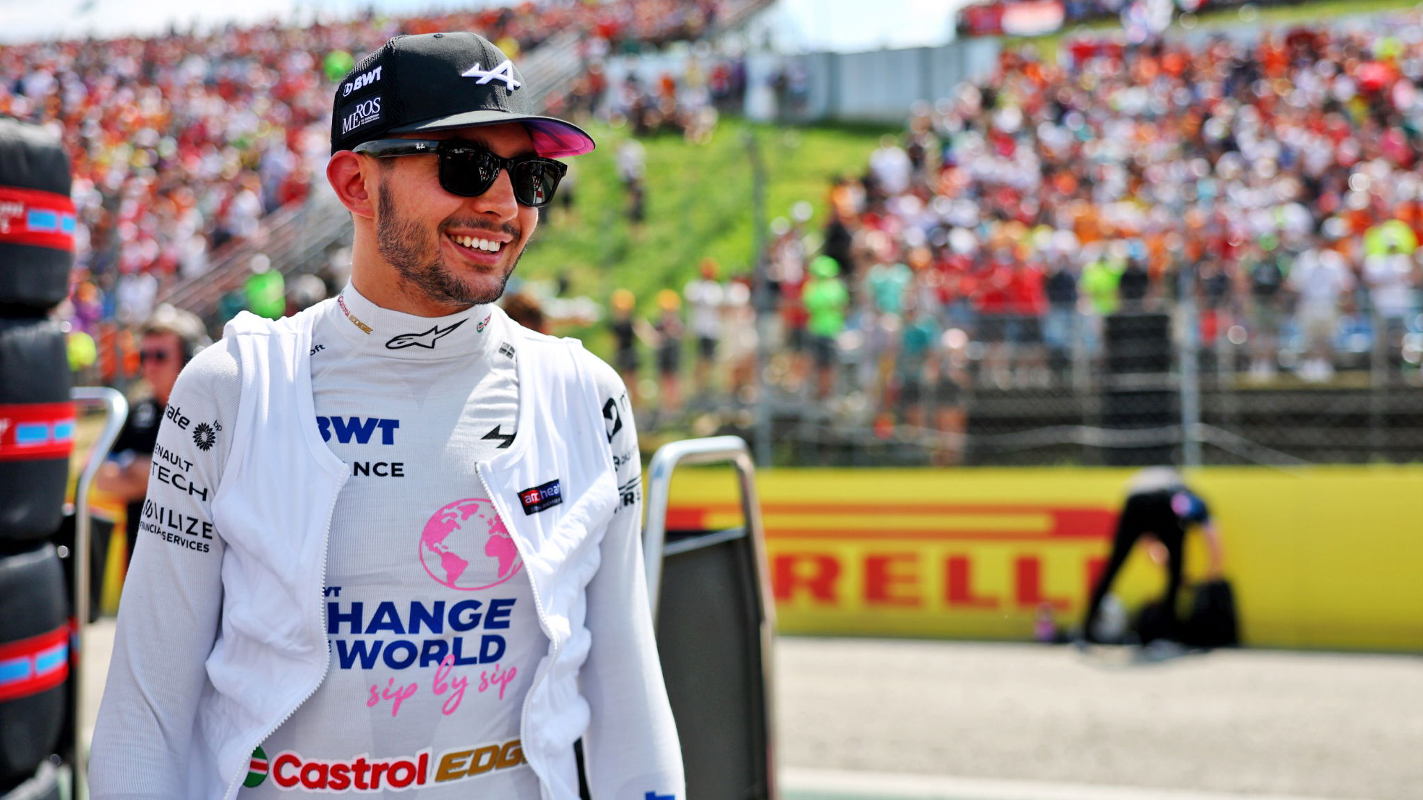 Esteban Ocon (FRA) Alpine F1 Team on the grid. Formula 1 World Championship, Rd 13, Hungarian Grand Prix, Budapest,