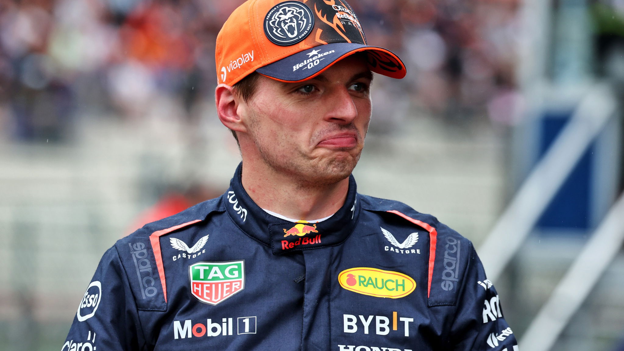 Max Verstappen (NLD) Red Bull Racing in qualifying parc ferme. Formula 1 World Championship, Rd 14, Belgian Grand Prix,