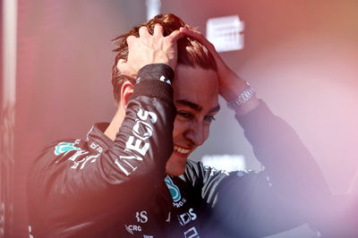 Race winner George Russell (GBR) Mercedes AMG F1 in parc ferme. Formula 1 World Championship, Rd 14, Belgian Grand Prix,