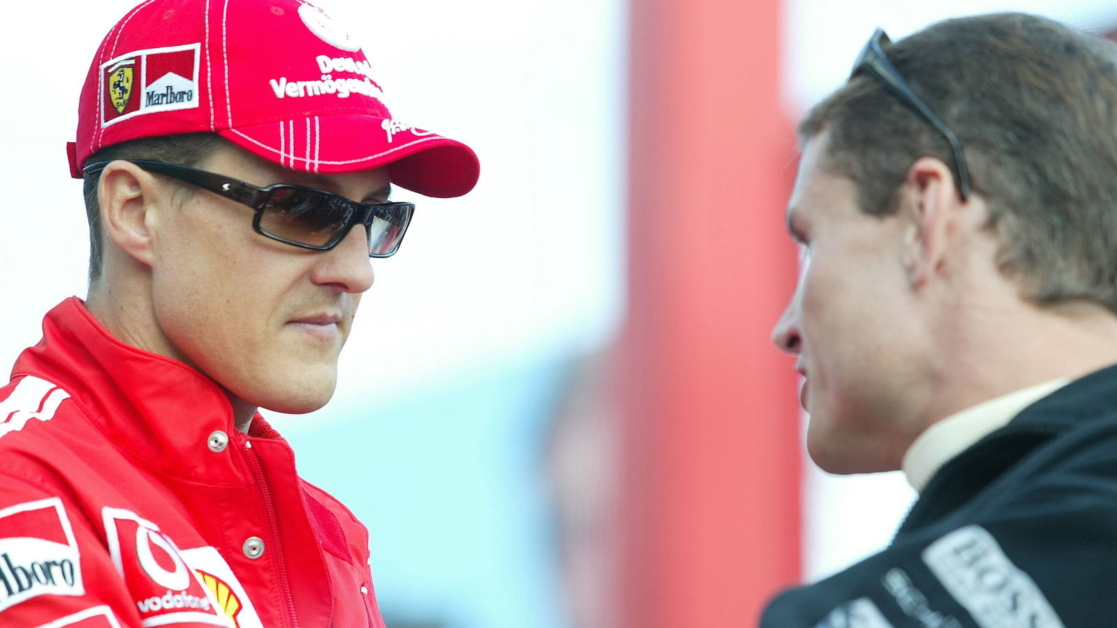 Michael Schumacher and David Coulthard
