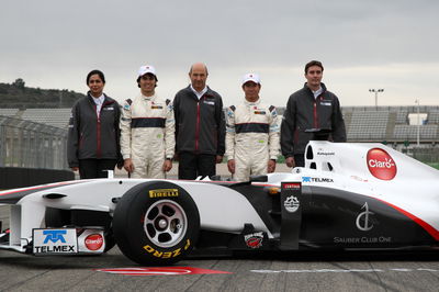  Valencia, Spanyol, Monisha Kaltenborn (AUT), Managing director Tim F1 Sauber, Sergio Pérez (MEX), Tim F1 Sauber, Peter