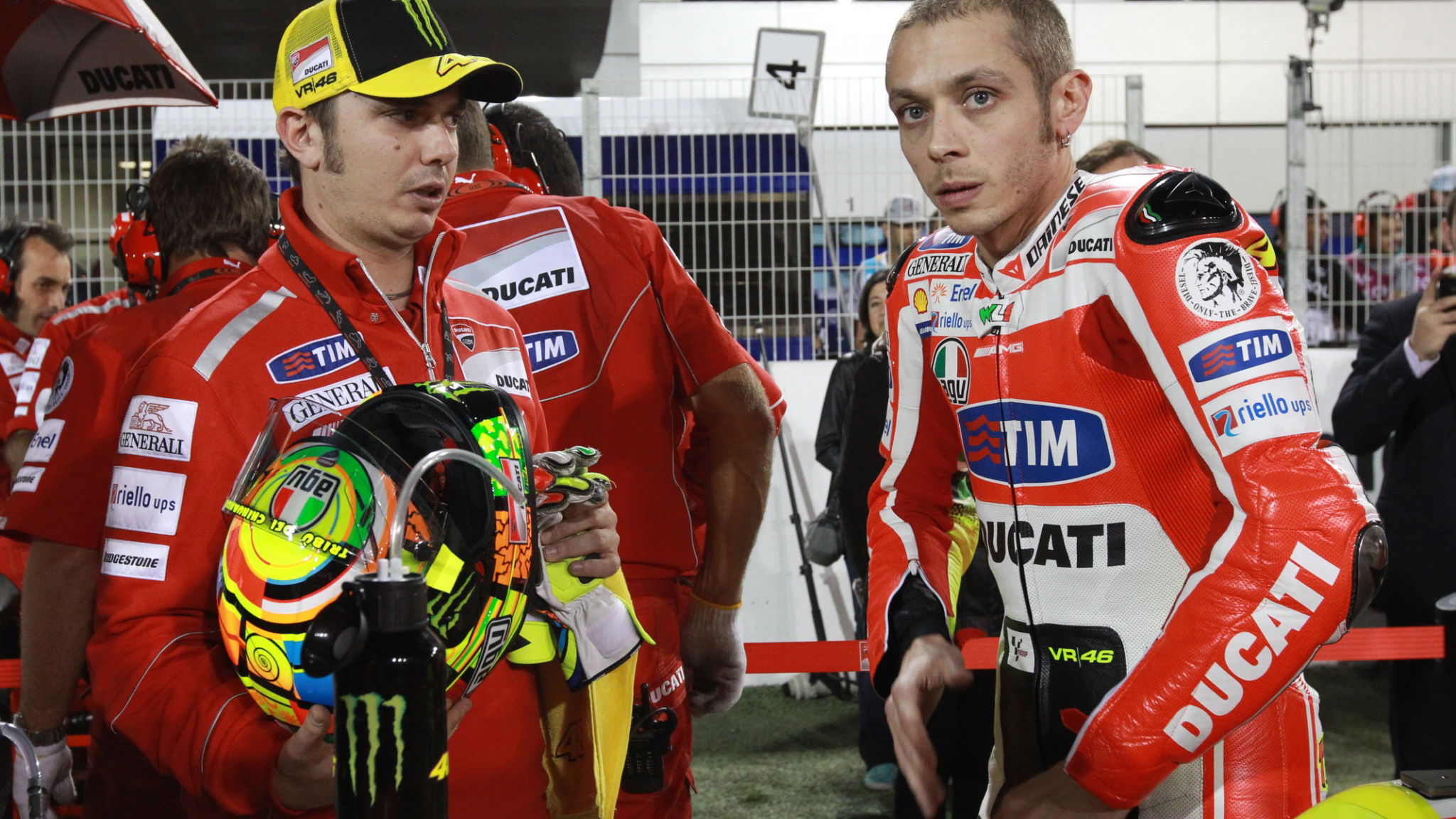 Allesio Salucci and Rossi, Qatar MotoGP